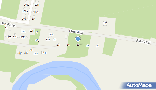 Skrzeszew, Ptasi Azyl, 16, mapa Skrzeszew