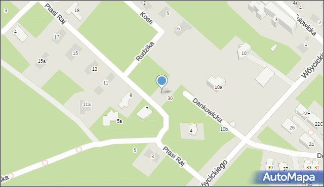 Warszawa, Ptasi Raj, 10, mapa Warszawy