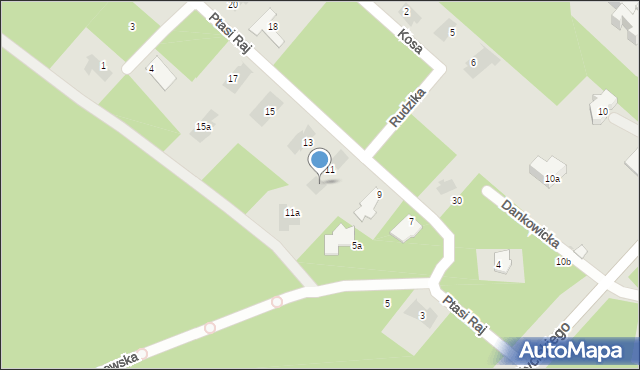 Warszawa, Ptasi Raj, 11b, mapa Warszawy