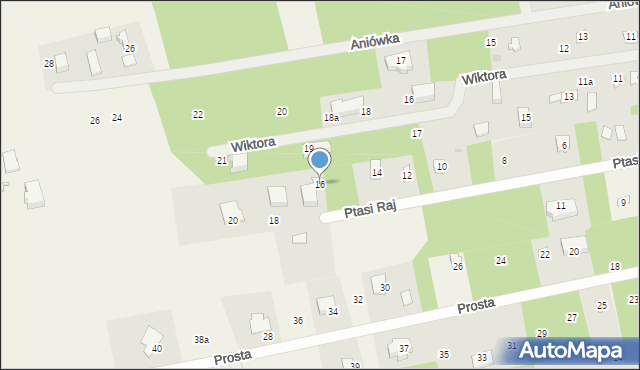 Żelechów, Ptasi Raj, 16, mapa Żelechów