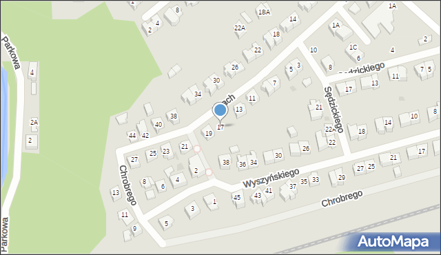 Żukowo, Ptach Jadwigi i Zofii, 17, mapa Żukowo