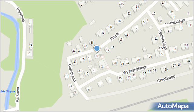 Żukowo, Ptach Jadwigi i Zofii, 21, mapa Żukowo