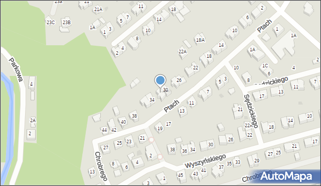 Żukowo, Ptach Jadwigi i Zofii, 32, mapa Żukowo