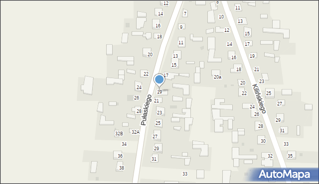 Adamów, Pułaskiego Kazimierza, gen., 19, mapa Adamów