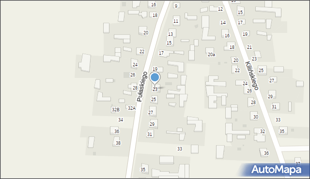 Adamów, Pułaskiego Kazimierza, gen., 23, mapa Adamów