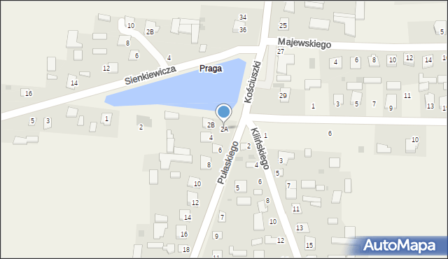 Adamów, Pułaskiego Kazimierza, gen., 2A, mapa Adamów