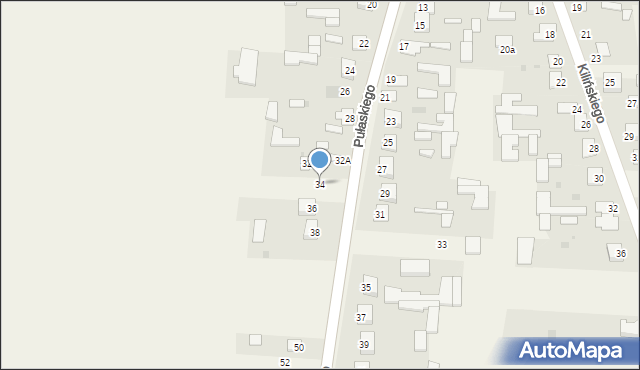 Adamów, Pułaskiego Kazimierza, gen., 34, mapa Adamów