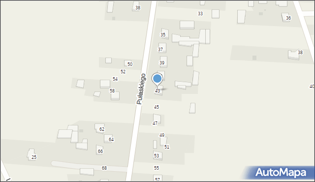 Adamów, Pułaskiego Kazimierza, gen., 43, mapa Adamów