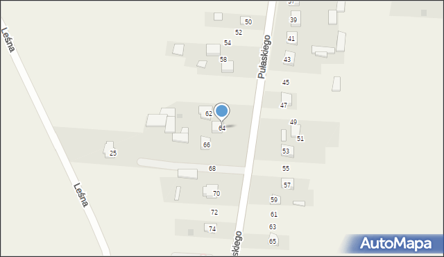 Adamów, Pułaskiego Kazimierza, gen., 64, mapa Adamów
