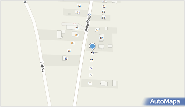 Adamów, Pułaskiego Kazimierza, gen., 73, mapa Adamów