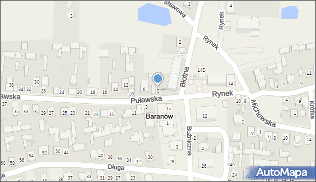 Baranów, Puławska, 2, mapa Baranów