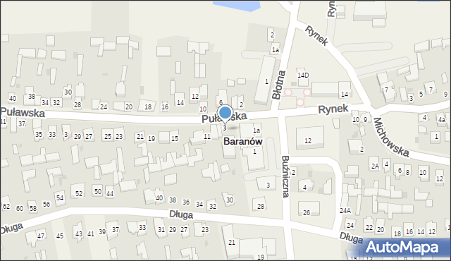 Baranów, Puławska, 5, mapa Baranów