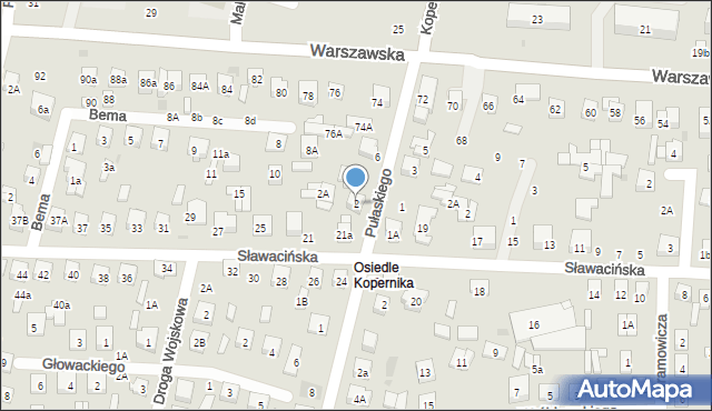 Biała Podlaska, Pułaskiego Kazimierza, gen., 2, mapa Białej Podlaskiej