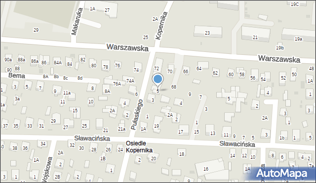 Biała Podlaska, Pułaskiego Kazimierza, gen., 5, mapa Białej Podlaskiej