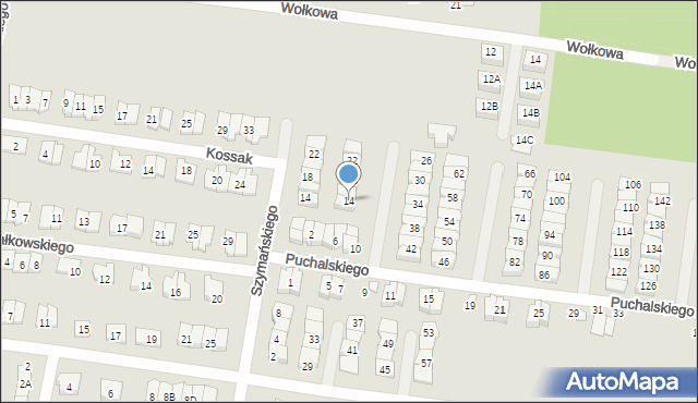 Białystok, Puchalskiego Józefa Karola, 14, mapa Białegostoku