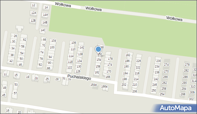 Białystok, Puchalskiego Józefa Karola, 152, mapa Białegostoku
