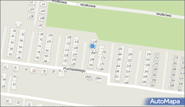 Białystok, Puchalskiego Józefa Karola, 154, mapa Białegostoku