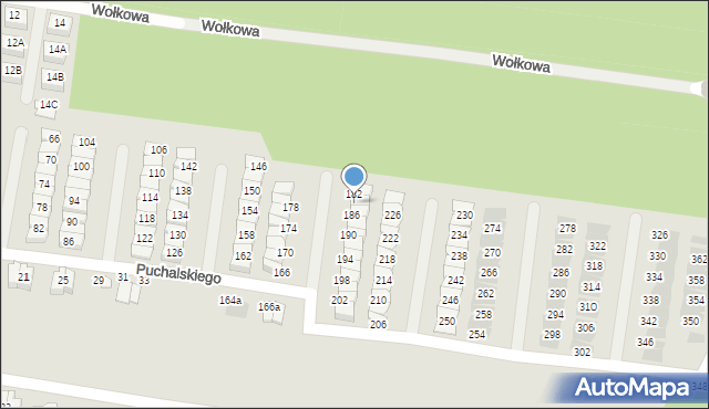 Białystok, Puchalskiego Józefa Karola, 184, mapa Białegostoku