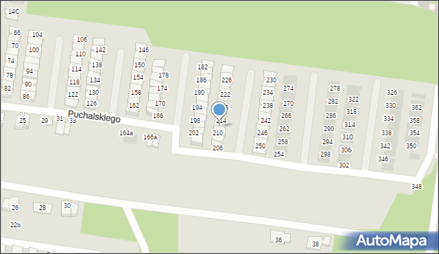 Białystok, Puchalskiego Józefa Karola, 212, mapa Białegostoku