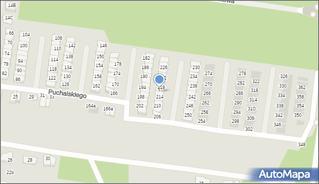 Białystok, Puchalskiego Józefa Karola, 216, mapa Białegostoku