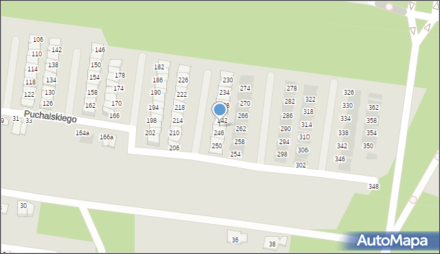 Białystok, Puchalskiego Józefa Karola, 244, mapa Białegostoku