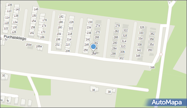 Białystok, Puchalskiego Józefa Karola, 254, mapa Białegostoku
