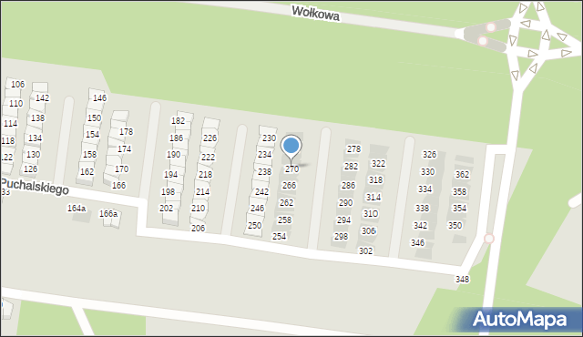 Białystok, Puchalskiego Józefa Karola, 270, mapa Białegostoku