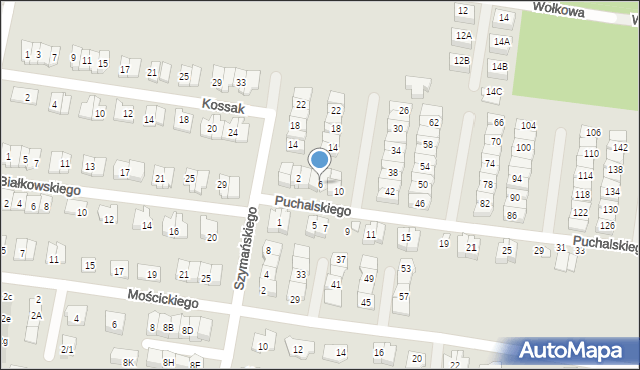 Białystok, Puchalskiego Józefa Karola, 6, mapa Białegostoku