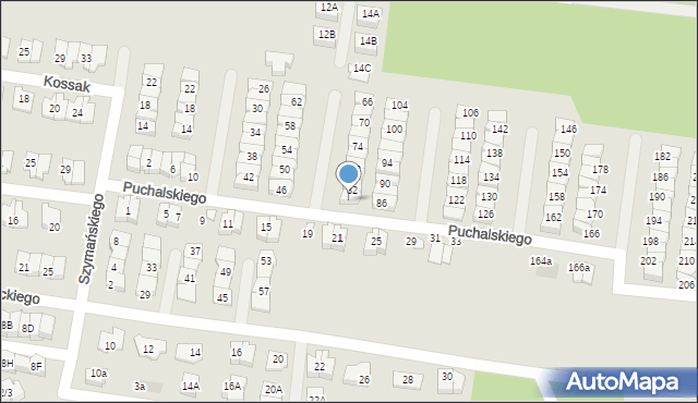 Białystok, Puchalskiego Józefa Karola, 84, mapa Białegostoku