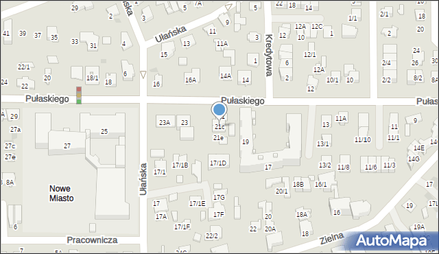 Białystok, Pułaskiego Kazimierza, gen., 21c, mapa Białegostoku