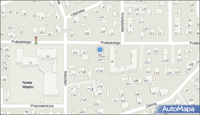Białystok, Pułaskiego Kazimierza, gen., 21d, mapa Białegostoku