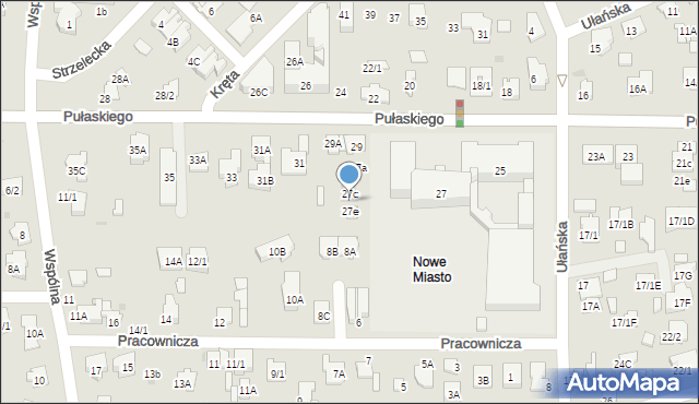 Białystok, Pułaskiego Kazimierza, gen., 27d, mapa Białegostoku