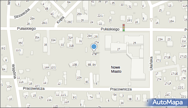Białystok, Pułaskiego Kazimierza, gen., 27e, mapa Białegostoku