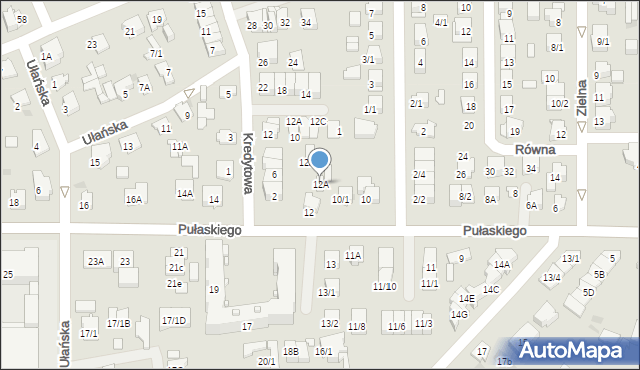 Białystok, Pułaskiego Kazimierza, gen., 12A, mapa Białegostoku