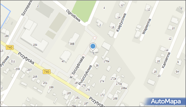 Bielicha, Puszczykowa, 3, mapa Bielicha