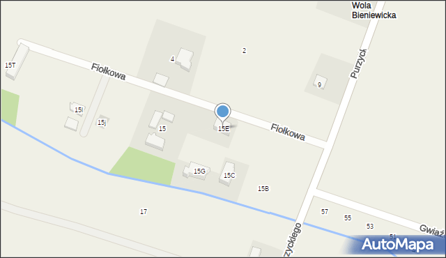 Bieniewice, Purzyckiego, 15E, mapa Bieniewice