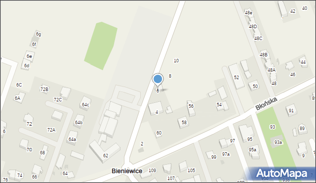 Bieniewice, Purzyckiego, 6, mapa Bieniewice