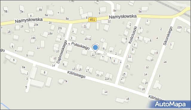Bierutów, Pułaskiego Kazimierza, gen., 9, mapa Bierutów