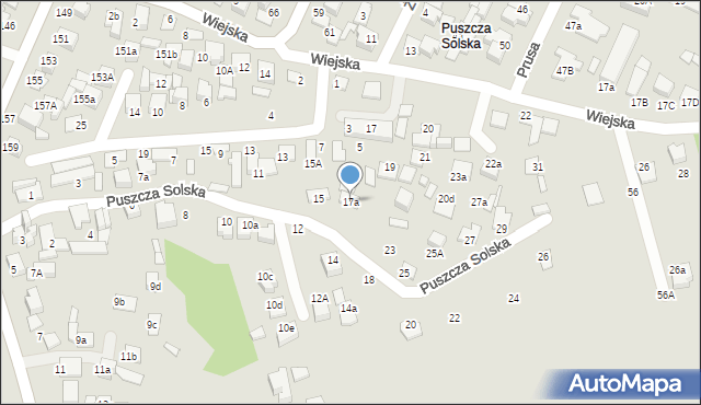 Biłgoraj, Puszcza Solska, 17a, mapa Biłgoraj