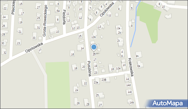 Bogatynia, Puszkina Aleksandra, 15, mapa Bogatynia