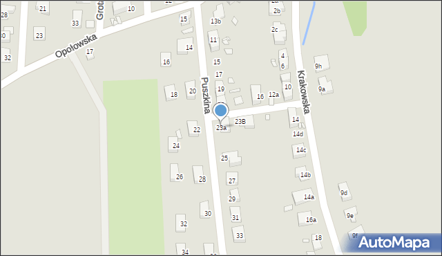 Bogatynia, Puszkina Aleksandra, 23a, mapa Bogatynia