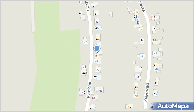 Bogatynia, Puszkina Aleksandra, 51, mapa Bogatynia