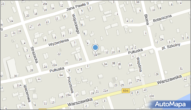 Brok, Pułtuska, 14, mapa Brok