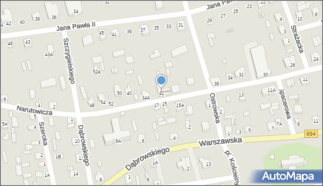 Brok, Pułtuska, 42, mapa Brok