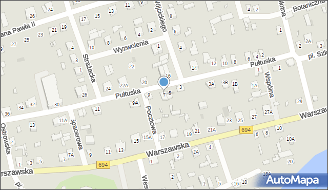 Brok, Pułtuska, 7, mapa Brok