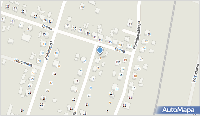 Brusy, Pułaskiego Kazimierza, gen., 3, mapa Brusy