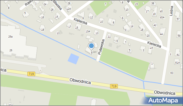 Brwinów, Puławska, 3, mapa Brwinów