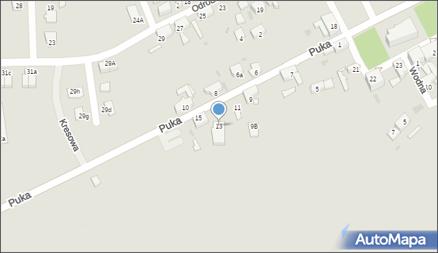 Brzeg Dolny, Puka Jana, ks. kan., 13, mapa Brzeg Dolny