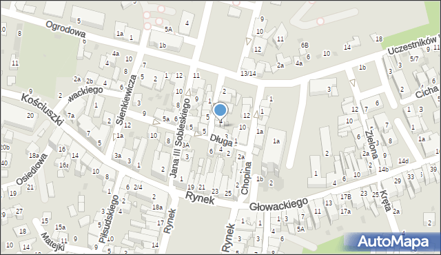 Brzesko, Puszkina Aleksandra, 6, mapa Brzesko