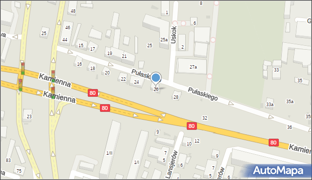 Bydgoszcz, Pułaskiego Kazimierza, gen., 26, mapa Bydgoszczy